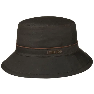 Bob Huntsville Waxed Cotton Brown - Stetson Reference: 22364 | Chapellerie Traclet
