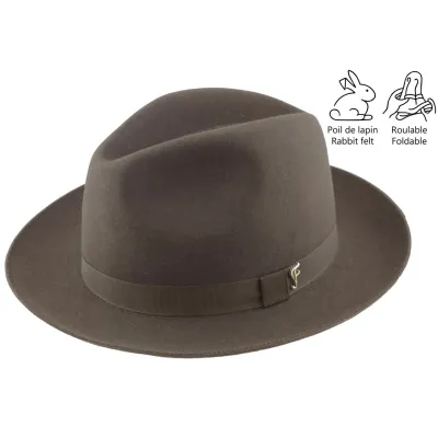 Fedora Hat Le Chazelles Mink Fur Felt - Fléchet Reference: 799 | Traclet Hat Shop