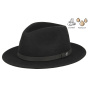Traveller Mouthe Crushable Black Felt Hat - Flechet