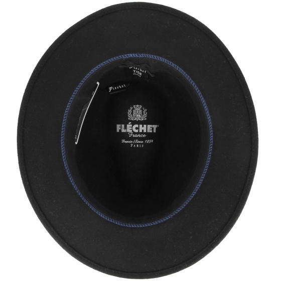 Traveller Mouthe Crushable Black Felt Hat - Flechet