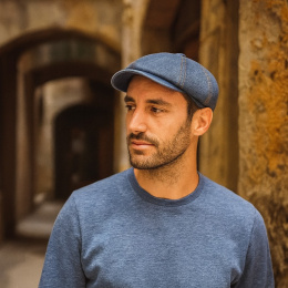 Casquette Hatteras Aoste Denim Coton Bleu - Stetson