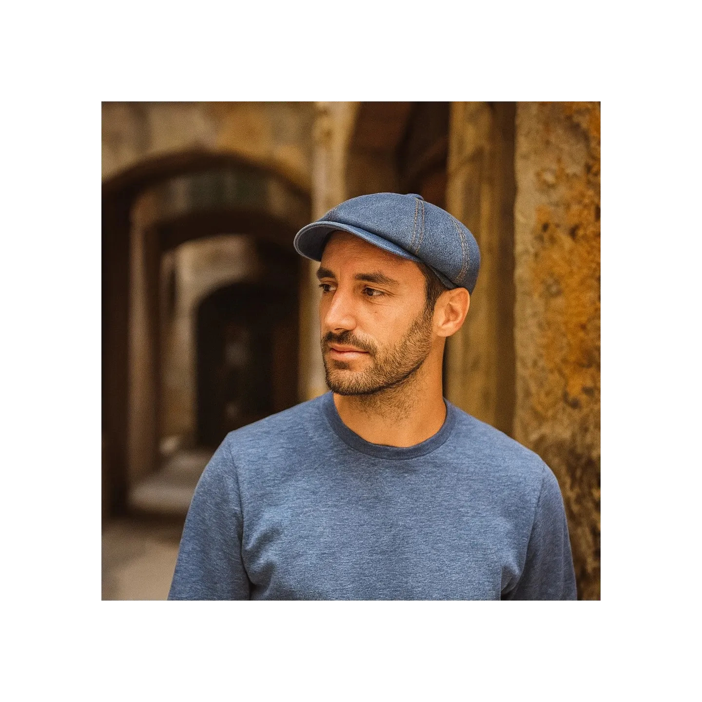 Casquette Hatteras Aoste Denim Coton Bleu - Stetson réf 20613 chapellerie traclet