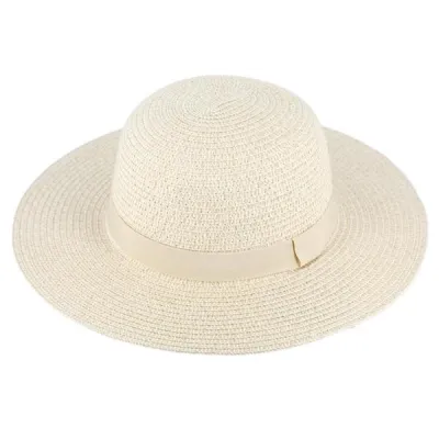 Elena Paper Straw Beige Wide-brimmed Hat - Traclet Reference: 22371| Chapellerie Traclet