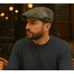Casquette Plate Monza Patchwork Laine - Flechet