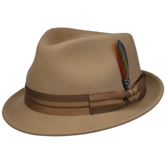 Chapeau Trilby Crotone Feutre Woolfelt Beige - Stetson