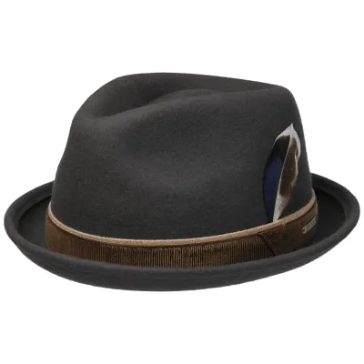 Trilby Hat Faenza Woolfelt Felt Anthracite - Stetson Reference: 22397| Chapellerie Traclet