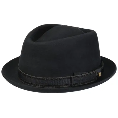 Chapeau Porkpie Calabre Feutre Bleu - Stetso Reference : 22399| Chapellerie Traclet