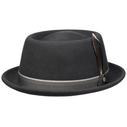 copy of Stetson Durham Porkpie Hat Woolfelt Taupe