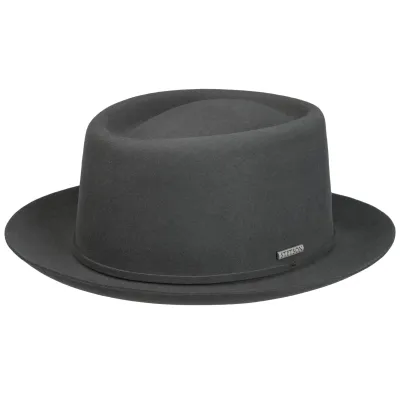 Chapeau Porkpie Brindisi Laine Woolfelt Gris - Stetson