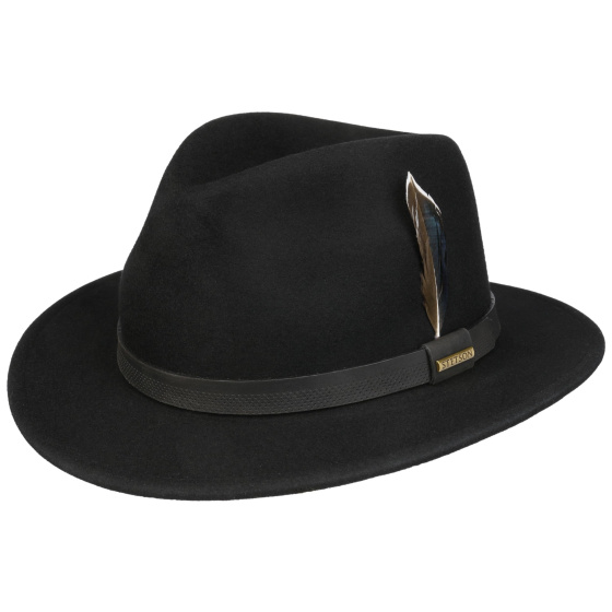 Chapeau Traveller Bolzane Woolfelt Feutre Noir - Stetson