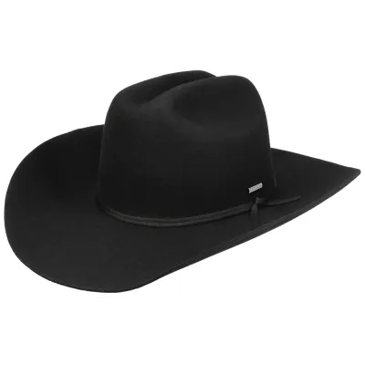 Black Woolfelt Western Bergame Hat - Stetson Reference : 22409| Chapellerie Traclet