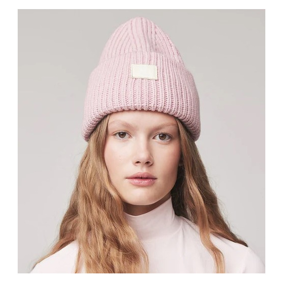 Pink Merino Wool Alpine Beanie - Tilley