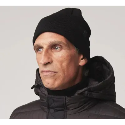 The Merino Wool Beanie Black - Tilley ref 22430 traclet hat shop
