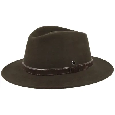 Traveller Langres Crushable Felt Hat Khaki - Flechet Reference: 22446 | Traclet Hat Shop