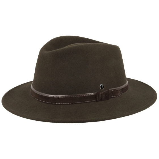 Chapeau Traveller Langres Crushable Feutre Kaki  - Flechet