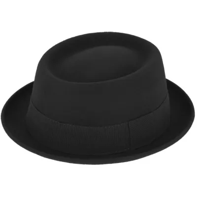 Chapeau Porkpie Salerne Feutre Laine Noir - Traclet