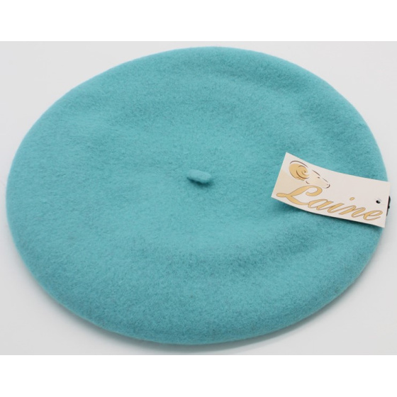 Turquoise Wool Beret - Traclet