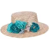 Women's Mayra Boater Hat Natural Straw - Traclet Reference: 22463 | Traclet Hat Shop
