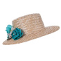 Canotier Femme Mayra Paille Naturelle - Traclet