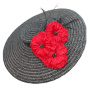 Provencal Hat Pamela Carmina Black Straw - Traclet
