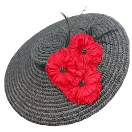 Chapeau Provençal Pamela Carmina Paille Noir - Traclet