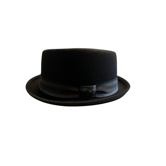 Porkpie Crooner Hat - Black