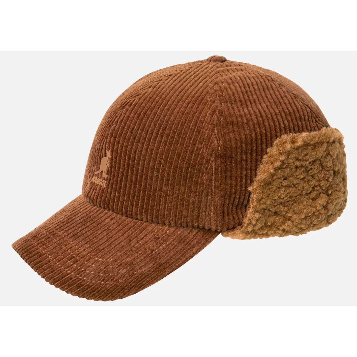 Casquette Cozy Cord Cache-Oreilles Camel - Kangol  réf 22471 chapellerie traclet