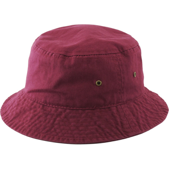 Burgundy Cotton Bucket Hat