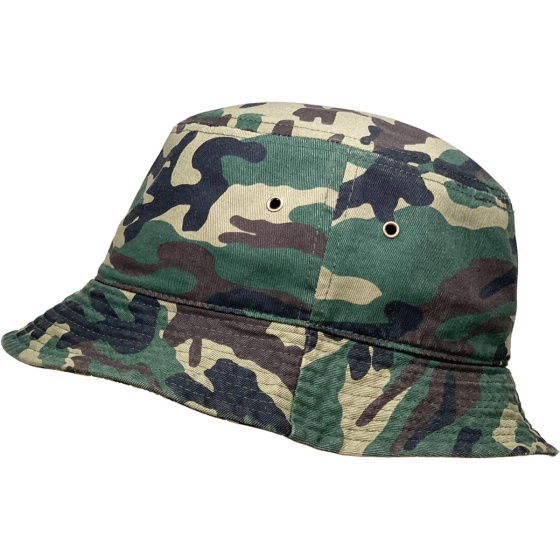 Camouflage Cotton Bucket Hat - Traclet