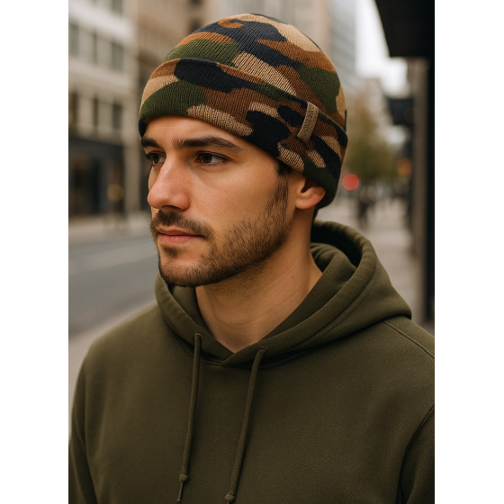 Bonnet Le Merino Laine Camouflage - Tilley