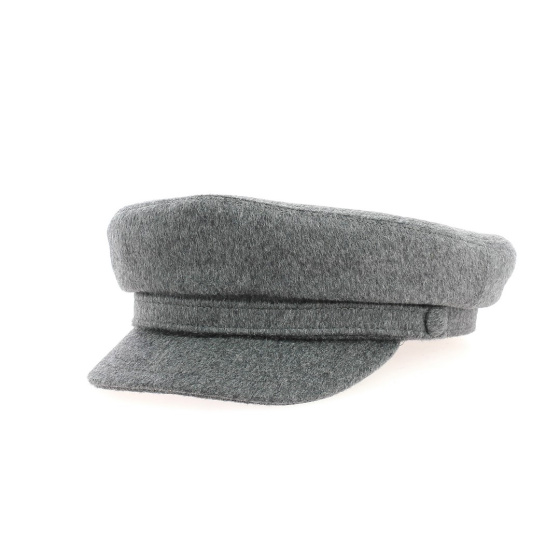 Camaret Wool & Cashmere Grey Sailor Cap - Traclet