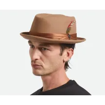 Porkpie Hat Stout Safari Beige - Brixton