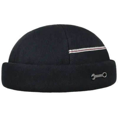 Navy Selvage Denim Garage Docker Cap - Stetson Reference: 22486| Chapellerie Traclet