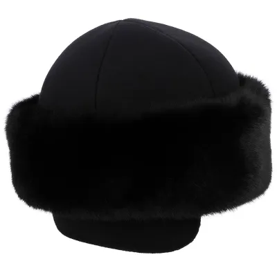 Toque Marmotte Polaire & Fausse Fourrure Noir - Traclet