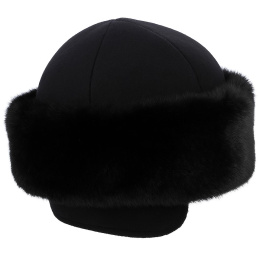 Polar Marmot Beanie & Faux Fur Black - Traclet