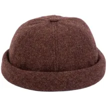Bonnet Docker Cooper Laine Marron - Traclet Reference : 22501| Chapellerie Traclet
