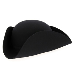 copy of Navy Blue Wool Felt Tricorn Hat - Traclet