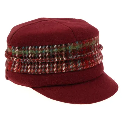 Casquette Gavroche Ebony Polaire Bordeaux - Traclet