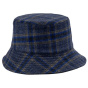 Navy Wool Reversible Bucket Hat - Traclet