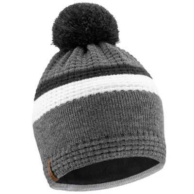Bonnet Pompon Yaël Gris Anthracite - LeDrapo