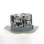 Blue patterned top hat CILINDRO - Alfonso d'este