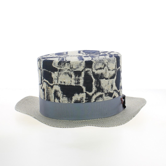 Haut de forme motifs bleu - Alfonso d'este