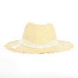 Natural Straw Hat with lace - FRENCH MANUFACTURING - Traclet Manufacture
