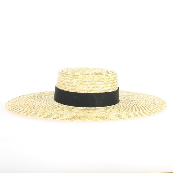 TRACLET Provençal Hat - black ribbon - Made in France - TRACLET Manufacture