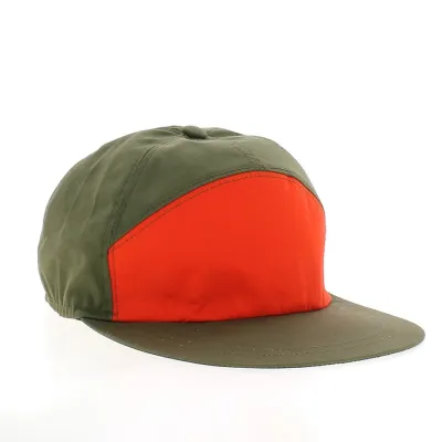 Hunter's cap green/red 100% cotton - Reference: 22548 | Chapellerie Traclet