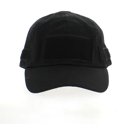 Casquette Baseball MFH Professional scratch Noir 100% coton (pour mettre des patchs devant, derrière et sur les 2 cotés)