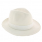 vente en ligne chapeau Borsalino blanc