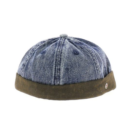 Lakota Miki Beanie 100% Cotton Faded Blue or Black Denim - Balke