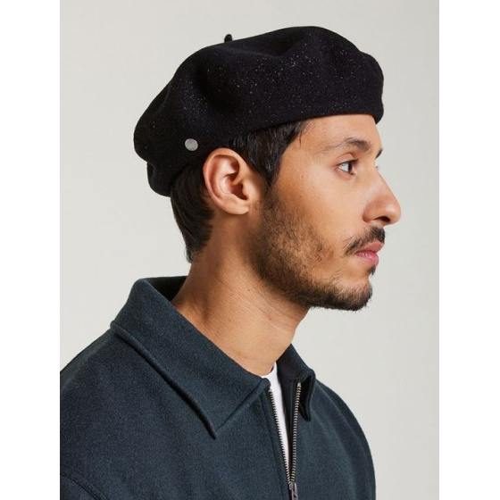 L'Authentique Black Lurex GOLD Beret - Heritage by Laulhère