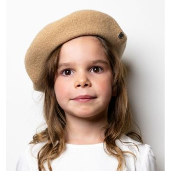 Béret Enfant Petit Basque Sable - Héritage par Laulhère Béret Enfant Petit Basque Sable - Héritage par Laulhère